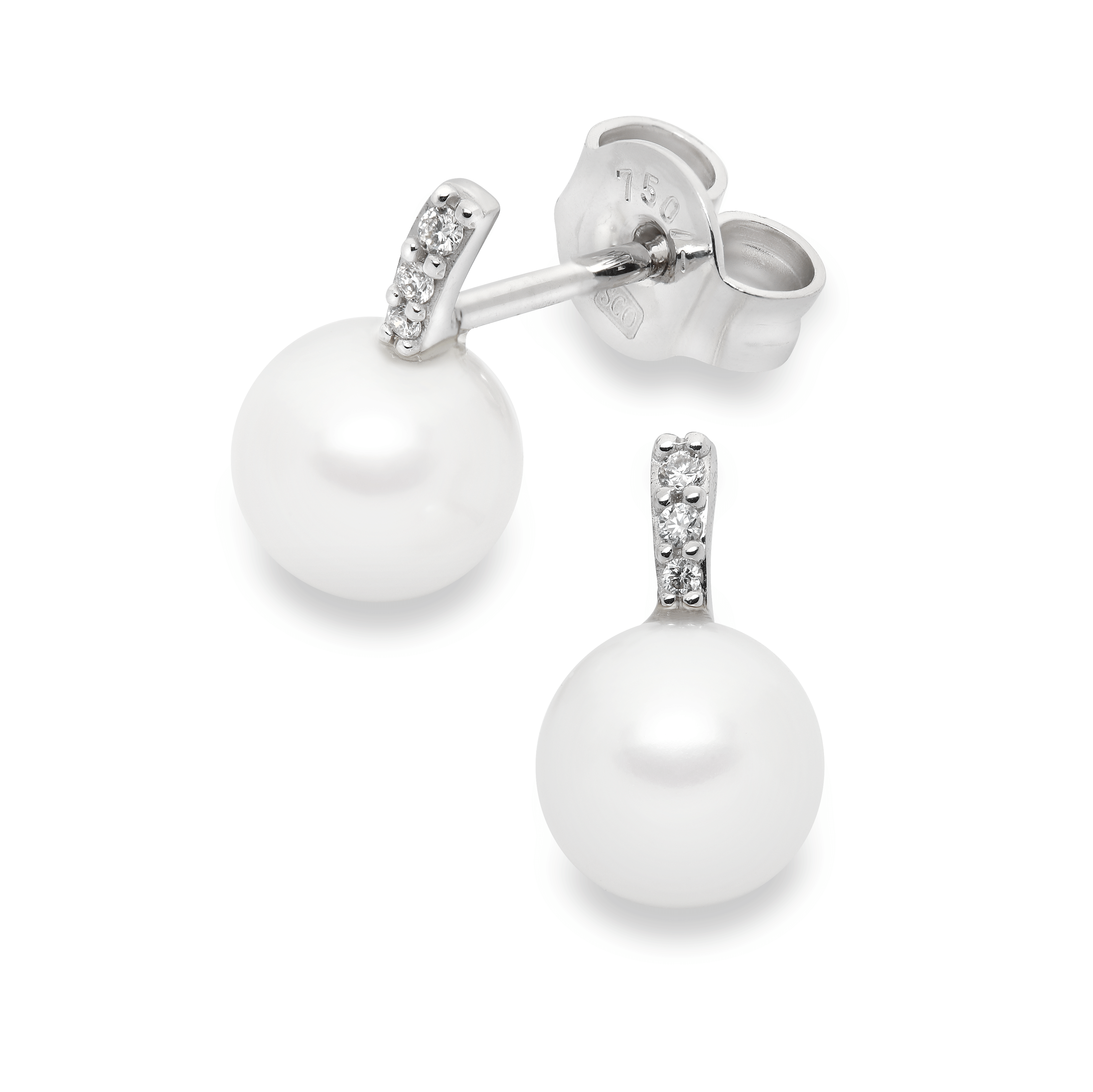 Eveline pärl & diamant örhängen