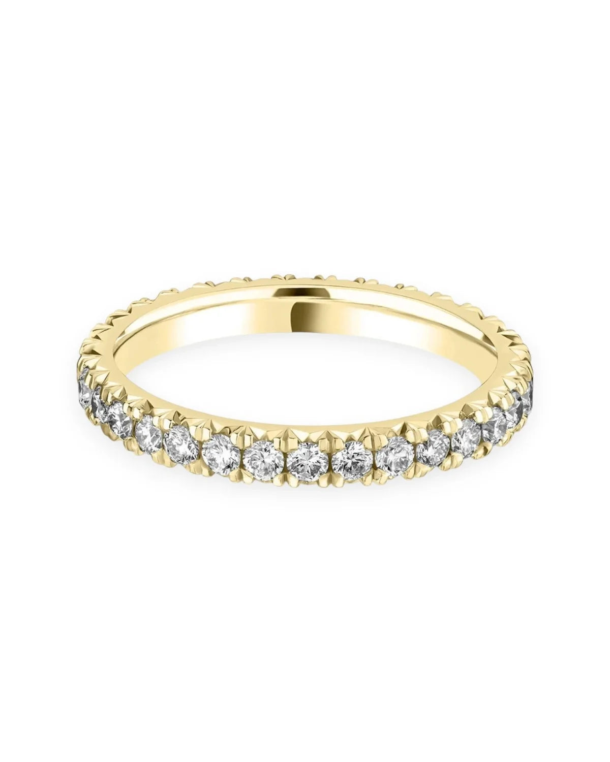 #metal_18k yellow gold#width + quanitity x carat weight_2.6 MM + 30 x 0.03 ct