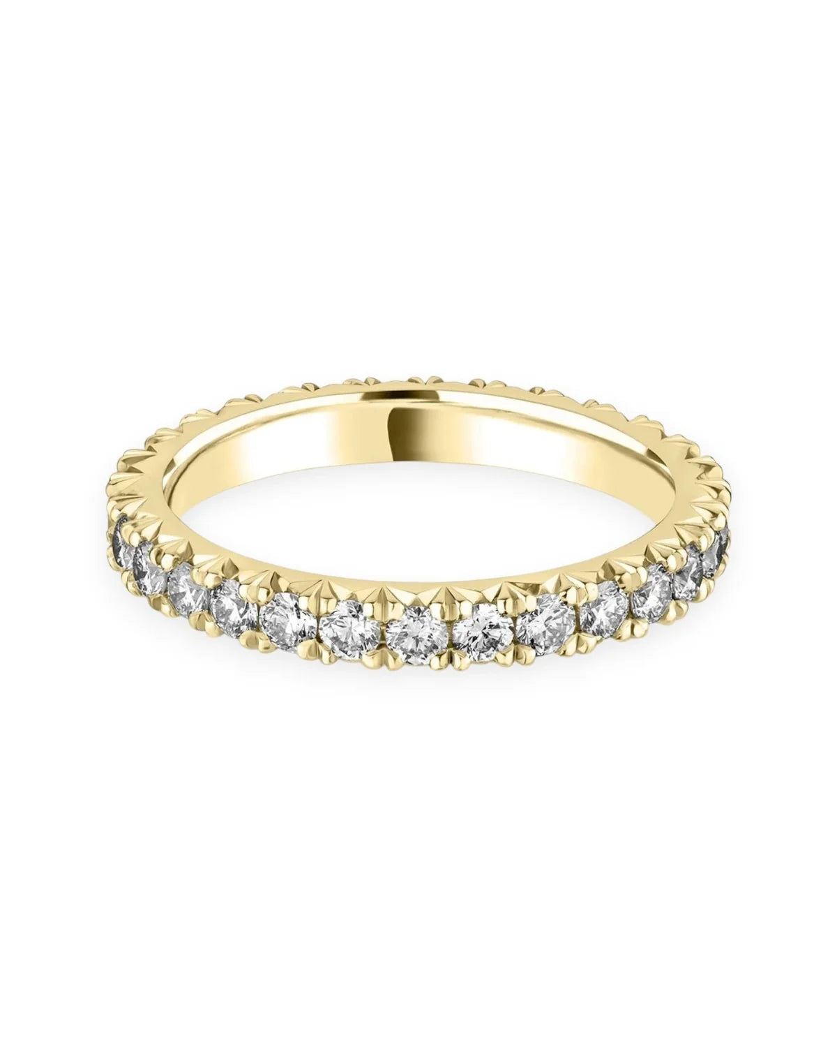 #metal_18k yellow gold#width + quanitity x carat weight_2.8 MM + 27 x 0.04 ct