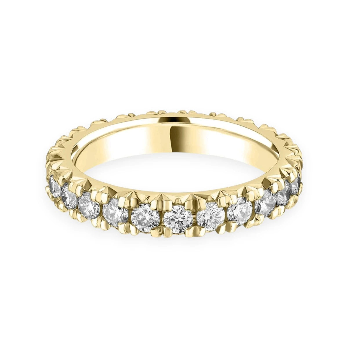 #metal_18k yellow gold#width + quanitity x carat weight_3.4 MM + 23 x 0.06 ct