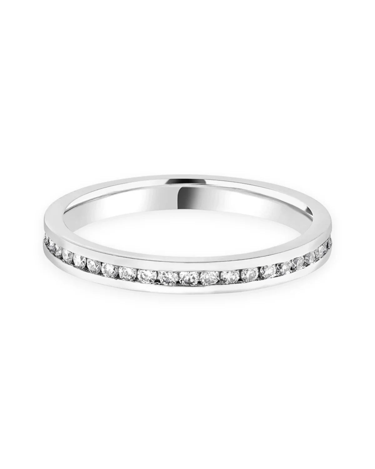 #metal_18k white gold#width + quanitity x carat weight_2.3 MM + 40 x 0.01 ct