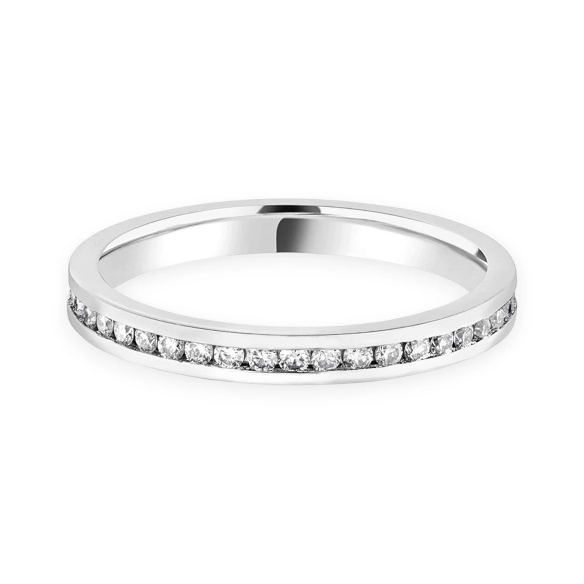 #metal_18k white gold#width + quanitity x carat weight_2.3 MM + 40 x 0.01 ct