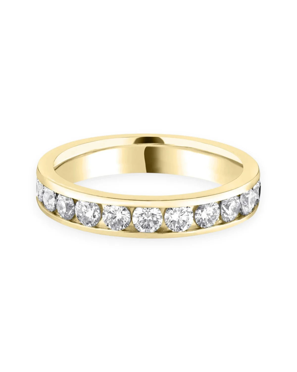 #metal_18k yellow gold#width + quanitity x carat weight_3.6 MM + 11 x 0.07 ct