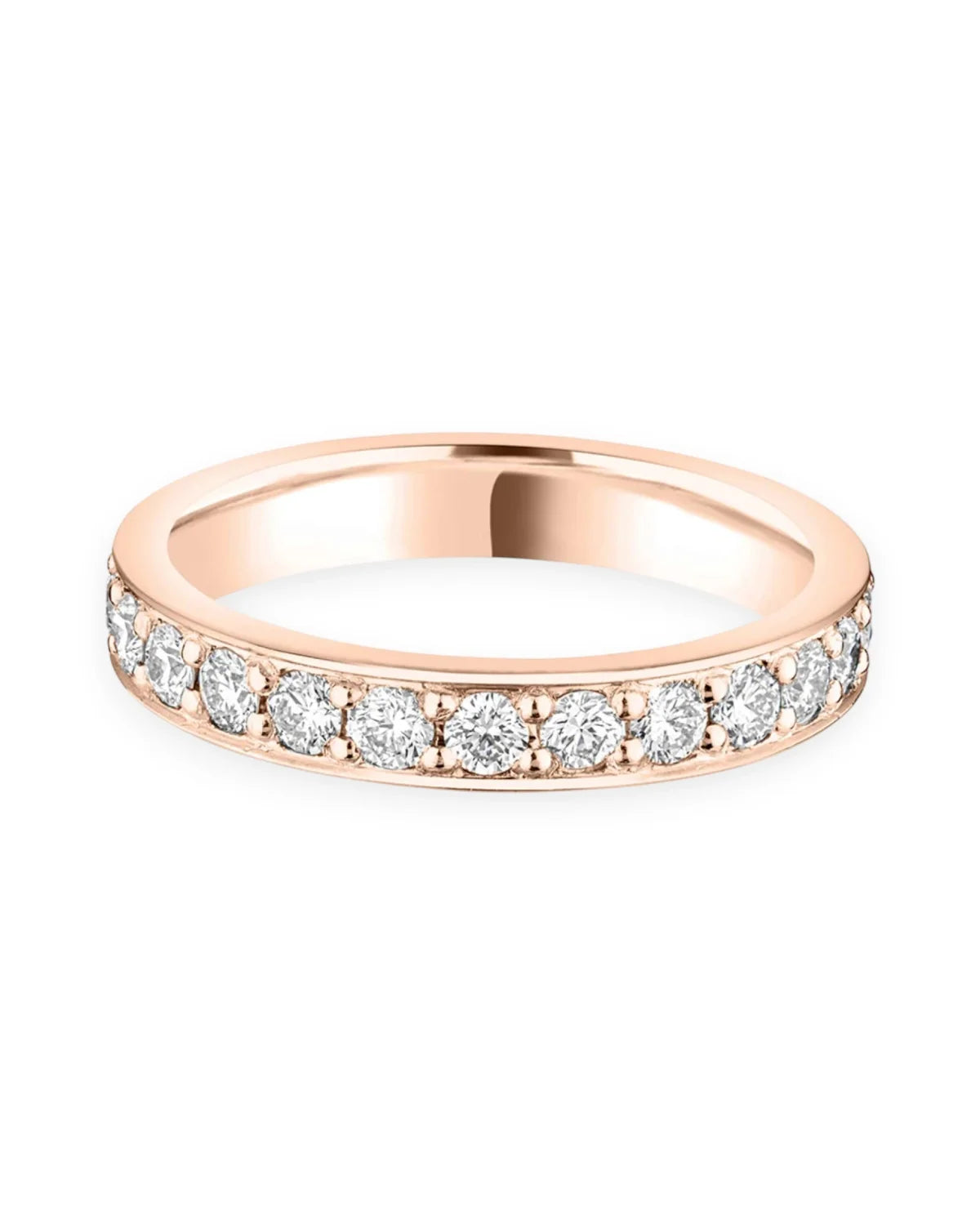 #metal_18k red gold#width + quanitity x carat weight_3.3 MM + 25 x 0.05 ct