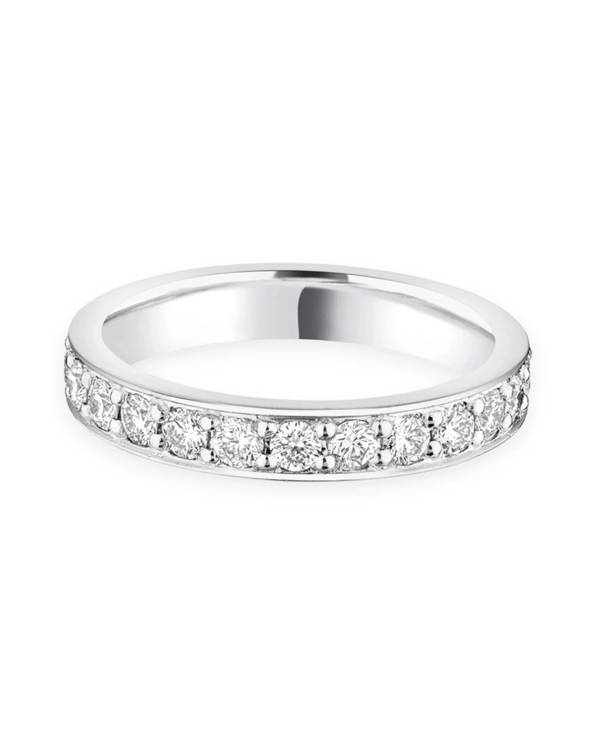 #metal_18k white gold#width + quanitity x carat weight_3.3 MM + 25 x 0.05 ct