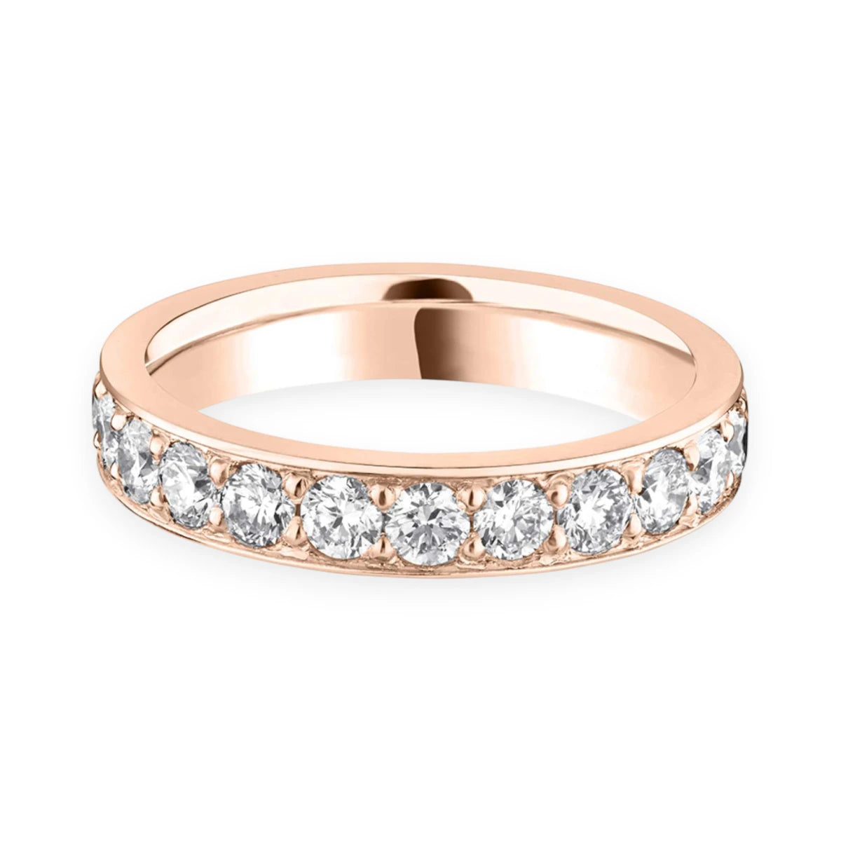 #metal_18k red gold#width + quanitity x carat weight_3.6 MM + 11 x 0.07 ct