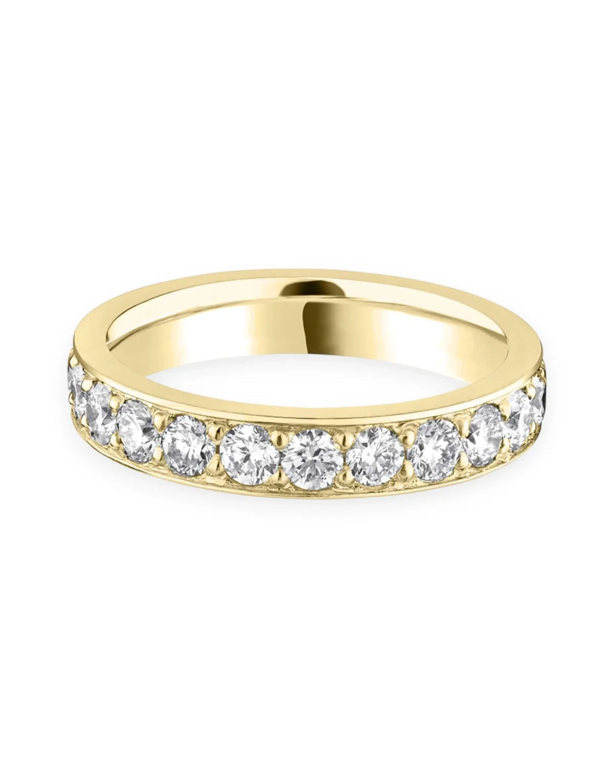 #metal_18k yellow gold#width + quanitity x carat weight_3.6 MM + 11 x 0.07 ct