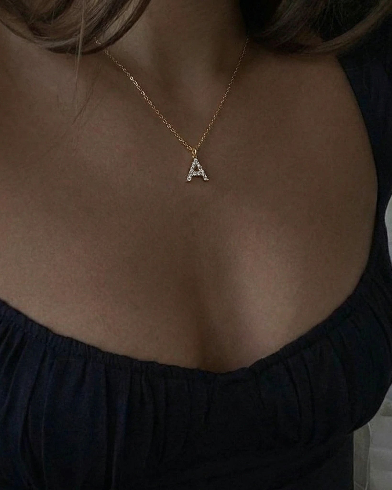 Letter Pendant - Studded