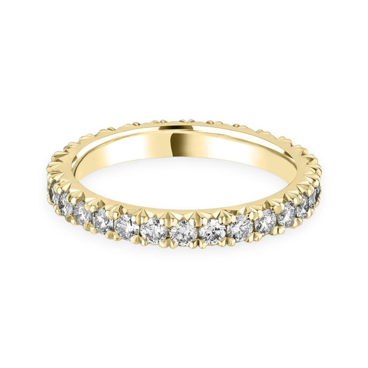 #metal_18k yellow gold#width + quanitity x carat weight_2.8 MM + 27 x 0.04 ct