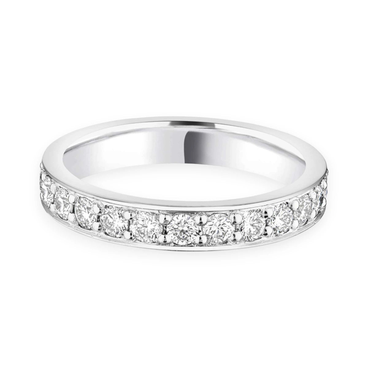 #metal_18k white gold#width + quanitity x carat weight_3.3 MM + 12 x 0.05 ct