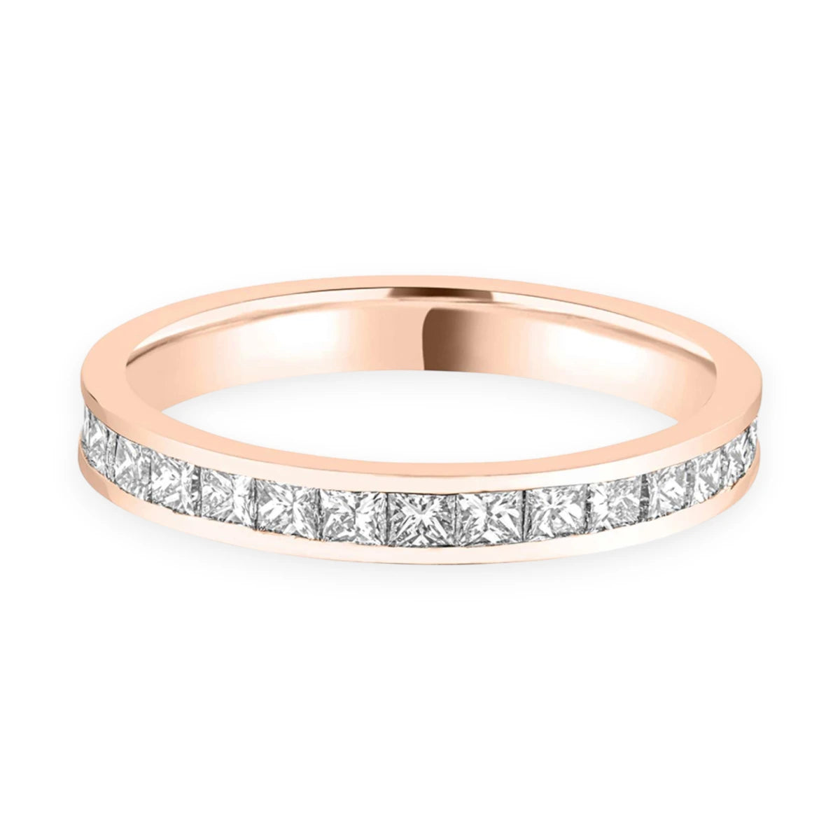 #metal_18k red gold#width + quanitity x carat weight_3.0 MM + 14 x 0.05 ct