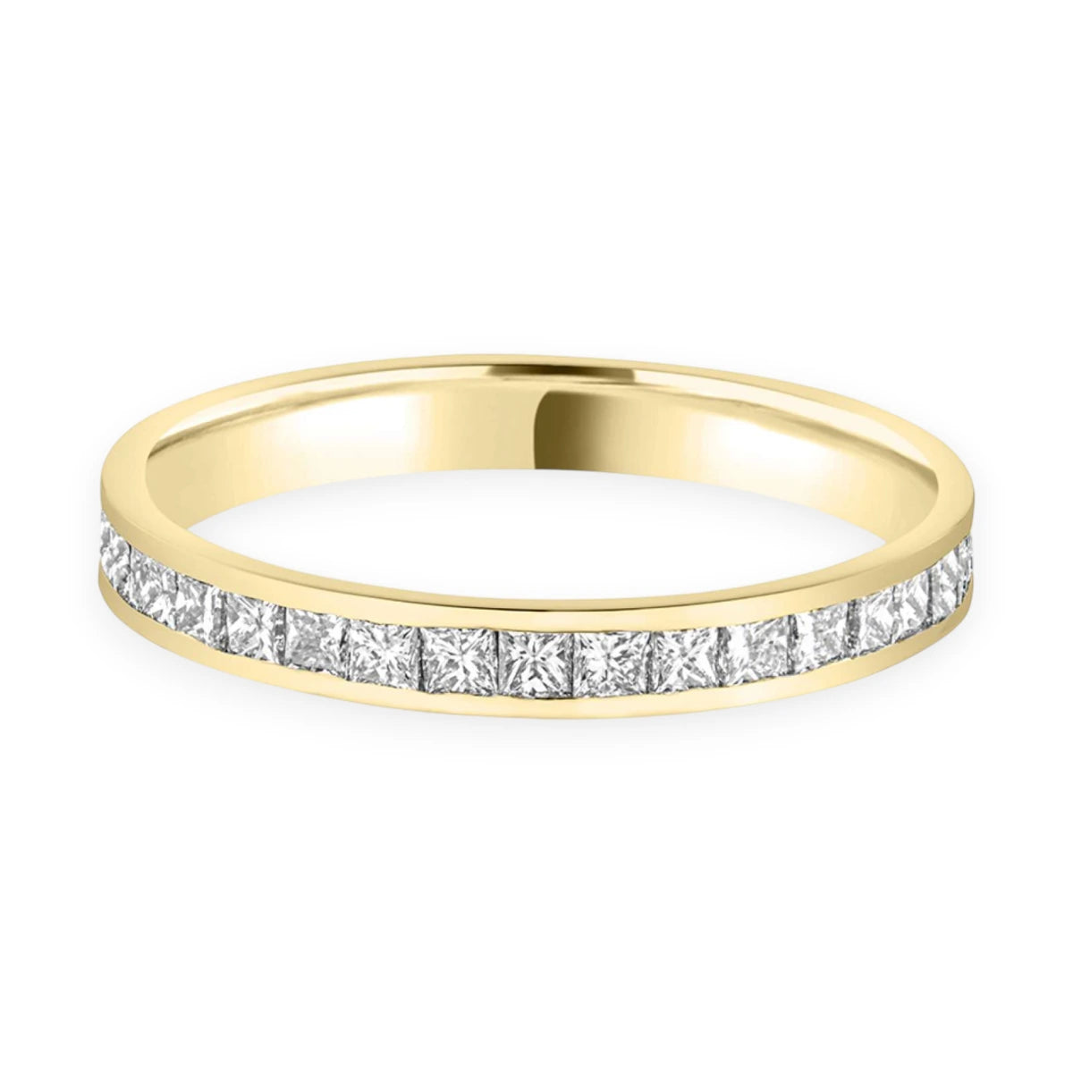 #metal_18k yellow gold#width + quanitity x carat weight_2.7 MM + 16 x 0.03 ct